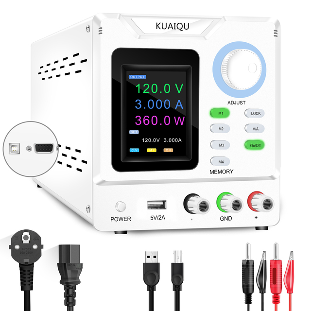 DC Power Supply Variable With Programmable 120V 3A Power Supply Adjustable Regulated Switching Power Supply With Memory Recall