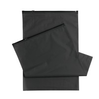 Sacs d'emballage en plastique CPE semi-transparents mats givrés noirs avec fermeture éclair pour vêtements