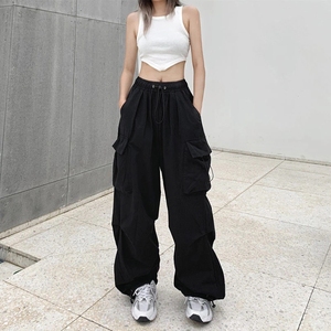 Pantalones <span class=keywords><strong>Cargo</strong></span> de Alta Calidad para <span class=keywords><strong>Mujer</strong></span> <span class=keywords><strong>H</strong></span>-725, Pantalones Rectos con Cordón y Bolsillos Grandes, Pantalones Jogger Holgados para <span class=keywords><strong>Mujer</strong></span> - Product Image 2