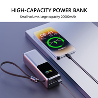 Kit de batterie externe pour ordinateur portable à charge rapide PD 100W, écran TFT, batterie externe haute capacité, batterie externe 20000mah, vente en gros