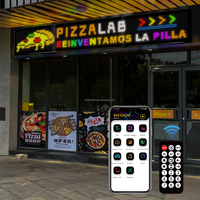 32128 PLUS personnalisable App-Panneau de signalisation LED programmable USB 5V défilement Message Light Matrix Panel pour la publicité de vitrine