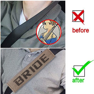 XuZhong Sarung Sabuk Pengaman Mobil Universal, Pelindung Bantal Bahu Empuk, Sabuk Pengaman Mobil Gaya JDM - Product Image 4