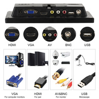 Monitor de TV para Automóvil LCD TFT de 10.1 Pulgadas con Pantalla Ancha LED, Monitor de Computadora Industrial de Escritorio de Tamaño Pequeño con Función de Altavoz