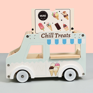 Camion de crème glacée en bois pour jeu d'imitation, ensemble de jouets de <span class=keywords><strong>cuisine</strong></span> pour enfants, ensemble de <span class=keywords><strong>cuisine</strong></span> pour enfants, <span class=keywords><strong>cuisine</strong></span> de jeu - Product Image 4