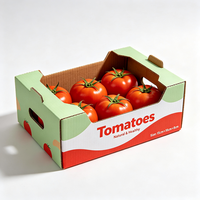 Klaar voor de winkel tomatenverpakkingen doos tray sterke waterdichte heavy-duty golfkartonnen groente verzenddozen