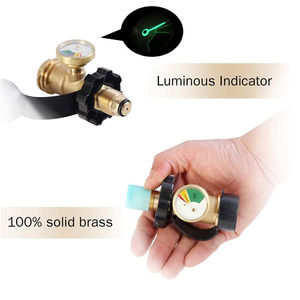 <span class=keywords><strong>Adaptateur</strong></span> de réservoir de propane en laiton universel avec manomètre convertit POL en QCC1 - Product Image 4