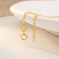 Pulsera y Collar de Cadena de Oro de 10k, Diseño de Clip de Papel de 1.9mm, Hueco y Sólido, Venta al Por Mayor