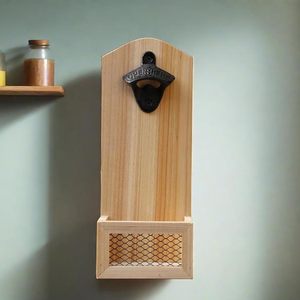 <span class=keywords><strong>Sacacorchos</strong></span> y abridor de <span class=keywords><strong>pared</strong></span> personalizable moderno, construcción de bambú para atrapar tapas de botellas para cerveza y vino, utensilios de cocina - Product Image 4