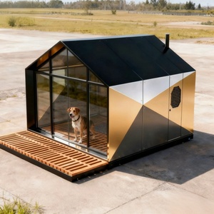 Maisonnette extérieure pour animaux avec porte verrouillable et clôture anti-évasion pour hôtel pour animaux - Product Image 4