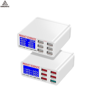 6 इन 1 मल्टी पोर्ट यूएसबी चार्जर पोर्टेबल 40W यूएसबी वॉल चार्जर सॉकेट 6 पोर्ट चार्जिंग स्टेशन यूएसबी टाइप सी फास्ट चार्जर एडाप्टर - Product Image 6