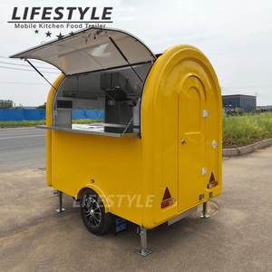 Camion mobile personnalisé de jus de fruits, de bière, de boissons, de café, de crème glacée, de casse-croûte, de nourriture, chariot à hot-dog avec grill et friteuse - Product Image 2