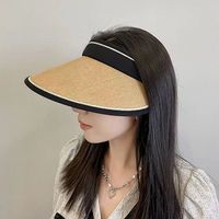 Chapeau de soleil intégral anti-UV style Y2K, pliable, réglable, impression personnalisée, visière pour sports de plein air, plage, pêche, cyclisme