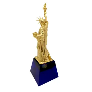 Personalizzato Americano scultura statua della libertà metallo trofeo medaglia artigianato in metallo