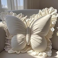 Nouvelle Coussin de Lit Papillon Mignon en Dentelle, Coussin de Tête de Lit, Coussin Textile de Maison, Décoration de Canapé
