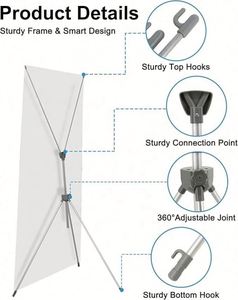 Banner Publicitario Ajustable para Exteriores con Impresión Digital Gratuita Personalizada, en Oferta, con Soporte en X - Product Image 4