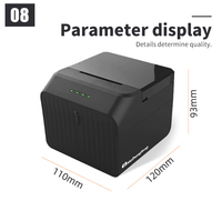 Printer Sistem POS MHT-P58D USB +BT, Printer Thermal Mini 58mm untuk Struk, RJ11, Perlengkapan Klinik Apotek, Aksesoris Toko