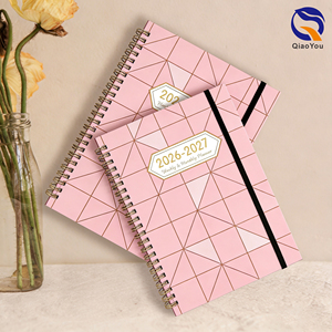 Cuadernos Promocionales al por Mayor con Tapa Dura, Impresión a Color, Encuadernación Espiral con Anillas y Correa Elástica - Product Image 1