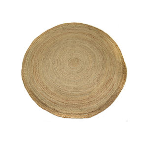 Tapis rond en jute à spirales, design tissé circulaire, tapis de sol artisanal pour la décoration intérieure de style bohème ou côtier4 - Product Image 1