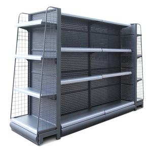 Runda 8 Étagères Supermarché Gondole Présentoir Conception <span class=keywords><strong>Etagere</strong></span> Magasin Blanc Métallique Léger Centre Commercial Présentoir 10set - Product Image 2