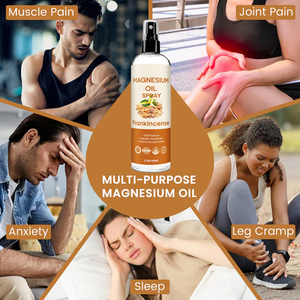 Pulvérisation d'huile de magnésium de minéraux organiques purs lavande menthe poivrée encens absorbant rapidement ultra-apaisant pour le sommeil et la relaxation musculaire - Product Image 4