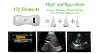 Ecógrafo Portátil 3 en 1 B26G de 192 Elementos, Escáner de Ultrasonido de Mano para Uso Humano, Sonda Inalámbrica