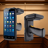 قارئ NFC RFID محمول باليد يعمل بنظام أندرويد مع طابعة حرارية وشحن وتقنية التعرف على الوجه وبصمة الإصبع