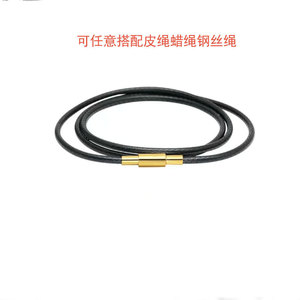 DIY Korean Style Waxed <b>Rope</b> Brass Screw Buckle <b>Bracelet</b> Cord Stainless Steel Double Sided Polishing Custom Made Jewelry - Product Image 1