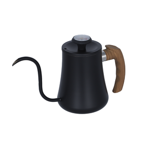 Nhiệt độ kỹ thuật số hiển thị kim loại cà phê Ấm đun nước đổ trên tay cầm bằng gỗ cấp thực phẩm cổ ngỗng Ấm đun nước lý tưởng cho trà pha - Product Image 1