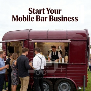 Rimorchio Vintage per Catering a Forma di Carrozza, Bar Mobile per Eventi, Matrimoni e Festival, Servizio Bevande - Product Image 5