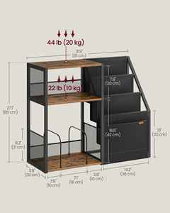Soporte para Tocadiscos de Madera VASAGLE con Almacenamiento para Discos de Vinilo, Soporte para Tocadiscos de 3 Niveles para 140 Álbumes - Product Image 4