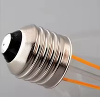 Ampoule LED à filament Edison vintage certifiée Energy Star, culot B22/E27, dimmable, 110-220V, construction en verre et laiton