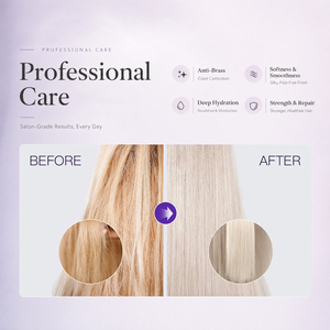 Crema Violeta Triple Acción <span class=keywords><strong>para</strong></span> <span class=keywords><strong>Cabello</strong></span> Rubio/Plateado, Acondicionador Profundo Anti-Amarillo, Repara <span class=keywords><strong>el</strong></span> <span class=keywords><strong>Cabello</strong></span> Seco/Decolorado, con Extractos Vegetales - Product Image 3