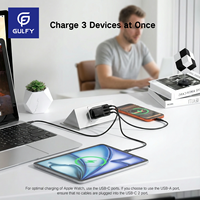 Chargeur mural rapide USB C USB-A PD 65W GaN pour ordinateur portable, tablette, iPhone, Android, vente en gros OEM