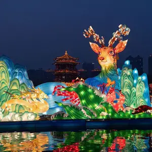 Lanterna cinese all'aperto e decorazione del festival ha portato lanterne di pesce per il festival