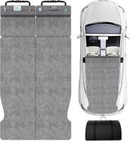 Matelas de voiture portable en mousse tissée extra épaisse, antidérapant et résistant aux taches, enroulable, pour adultes, pour voyages, séjours ou comme lit d'appoint