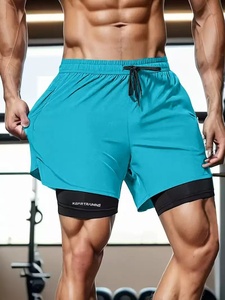 Shorts double couche personnalisés pour hommes, essentiels pour la course, cargo, en jean, de basketball, ensemble de créateur, en maille, pour la gym, Muay Thai, en silicone, gainants - Product Image 6