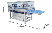 Ultrasoon automatische snijmachine van hoge kwaliteit voor voedselverwerking, geschikt voor meel, ijs, fruit, met titanium mes en hoge capaciteit.
