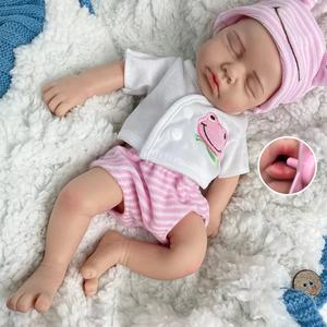 12" <strong>Full</strong> <strong>Body</strong> Soft <strong>Silicone</strong> Bebe <strong>Reborn</strong> Girl/boy Painted Realistic Open Mouth 30cm Washable Micro Newborn Baby Doll LouLou Twins - Product Image 1