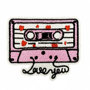 Patch brodé décoratif pour ordinateur, <span class=keywords><strong>motif</strong></span> lettre anglaise rose, idéal pour les fêtes, best-seller - Product Image 4