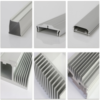 Profil de dissipateur thermique en aluminium extrudé sur mesure 6063 T5, type à ailettes, profil en aluminium pour radiateur, usinage CNC, perçage, découpe