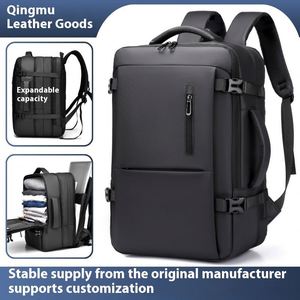 Simple High-End Men's Business Backpack with Large Capacity Waterproof Polyester Lining for Travel and Computer Storage - Product Image 4