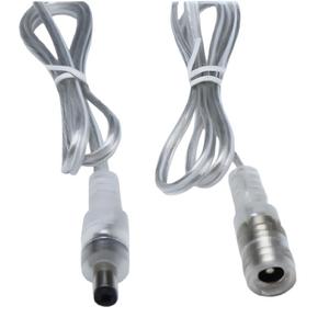 Câble d'alimentation CC en PVC transparent, connecteur mâle-femelle, fiche cylindrique, fils en cuivre étamé dénudés, 2 conducteurs UL 2464 - Product Image 2