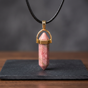 Wholesale Natural Rhodonite Crystal Pencil Pendant Gemstone <b>Fairy</b> Theme Home Decor <b>Gift</b> - Product Image 3