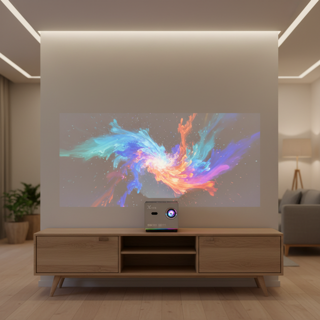 X3-H716 LED Home Projector Ultra HD 8K Decoding Screen Mirroring Portable for Wall Projection