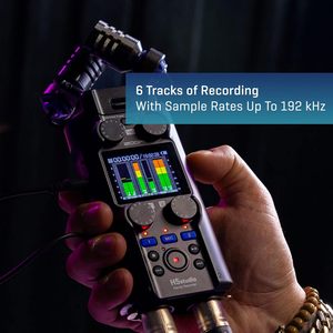 Grabadora H5studio con 32 bits de precisión flotante, perillas de ganancia, grabación de 6 pistas, para cineastas, músicos y creadores, lápiz de grabación H5studio - Product Image 3