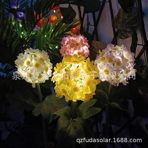 Lámpara Solar con Forma de Bola de Flores, LED, Decoración para Jardín y Césped, Resistente al Agua, con Célula Solar Monocristalina, Garantía de 2 Años - Product Image 2
