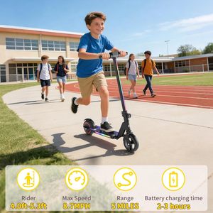 Stock entrepôt UE/USA – Trottinette électrique légère <span class=keywords><strong>2</strong></span> roues pour enfants, moteur brushless 130W, 24V <span class=keywords><strong>2</strong></span>.5AH, suspension intégrale, pliable - Product Image 1