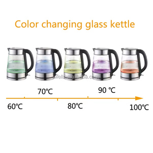 1.7L 2200W Heat Resistant Chinese Color <strong>Changing</strong> Glass Electric Tea <strong>Kettle</strong> Electric <strong>Kettle</strong> with Tea Infuser - Product Image 4