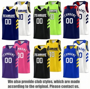 Jersey riversable đảo ngược ủ Áo sơ mi nén xác thực vá tùy chỉnh khâu trẻ em đảo ngược bóng rổ mặc - Product Image 3