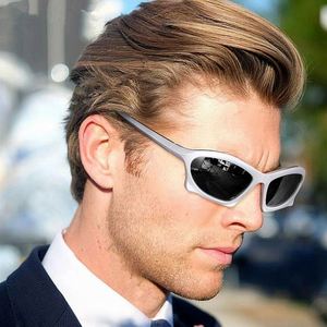 Lunettes de soleil de sport personnalisées avec logo, style punk, miroir, argentées, steampunk, pour hommes et femmes, vente en gros - Product Image 3